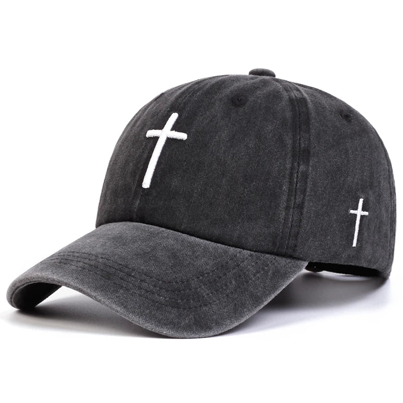 Washed Cross Cap