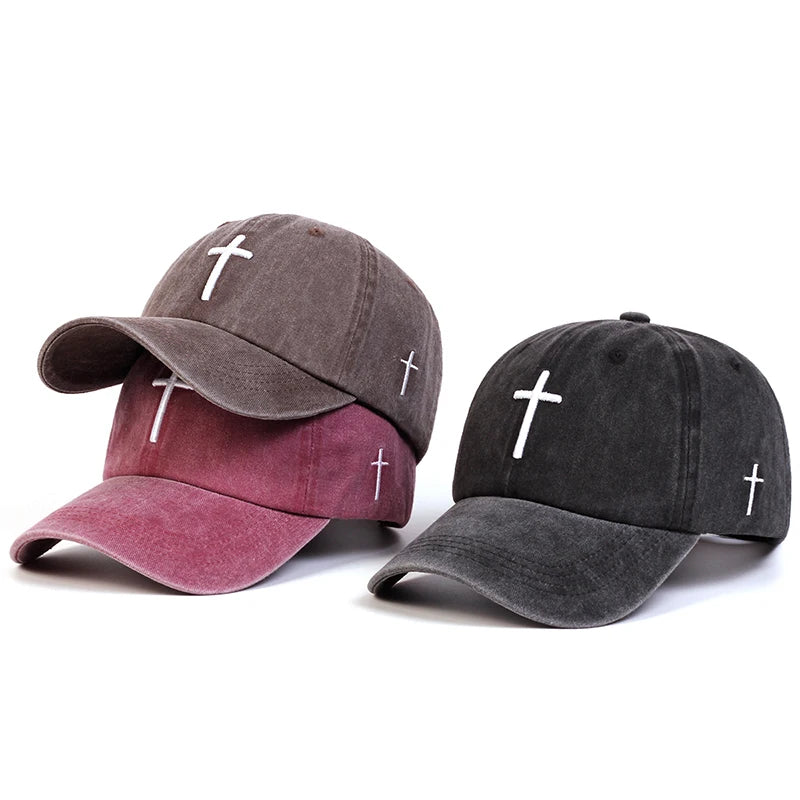 Washed Cross Cap